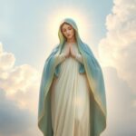 Matka Boża ukazująca się podczas objawienia maryjnego