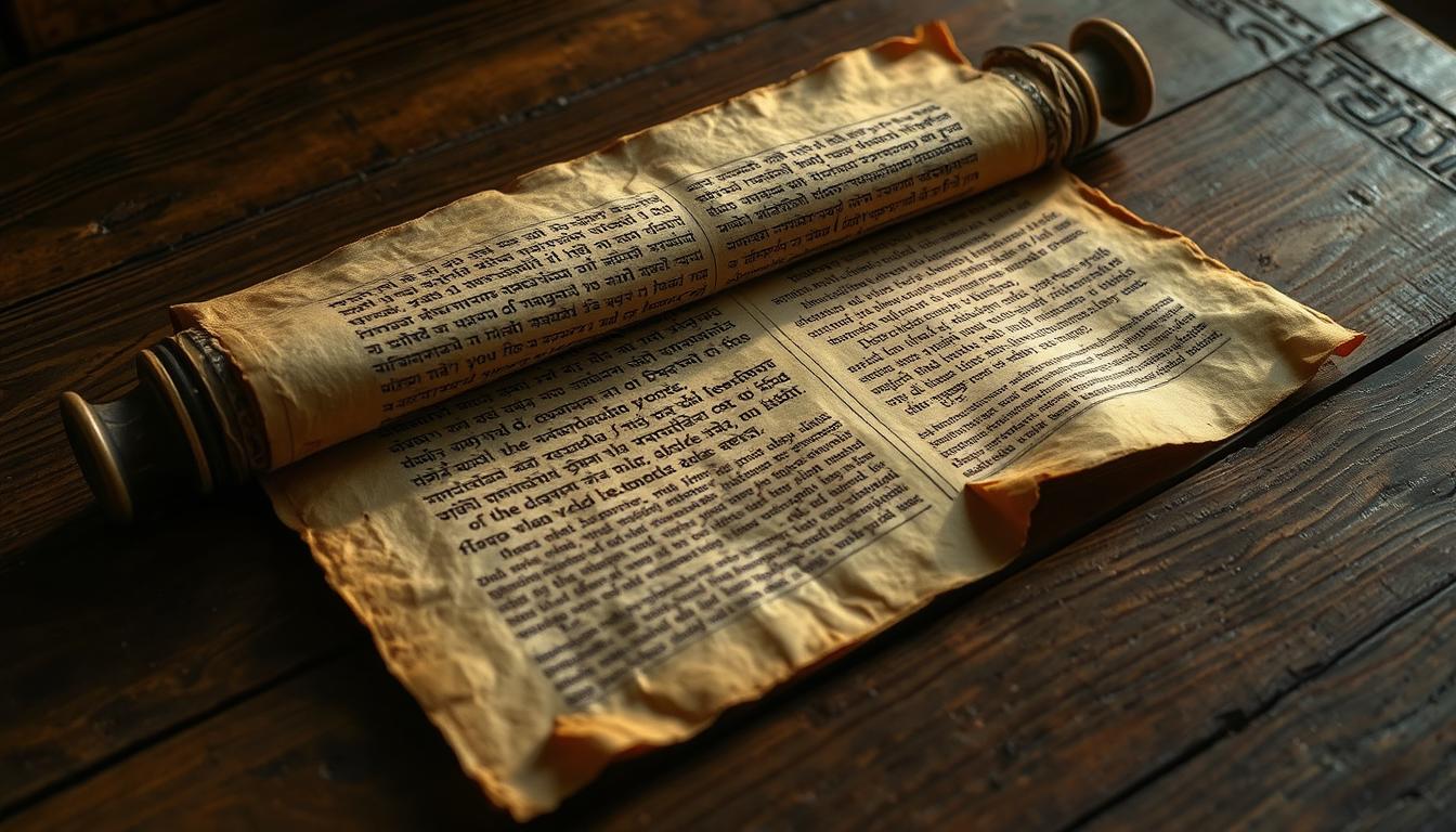 Starożytny zwój apokryficzny - księga religijna nie uznawana jako kanon biblii