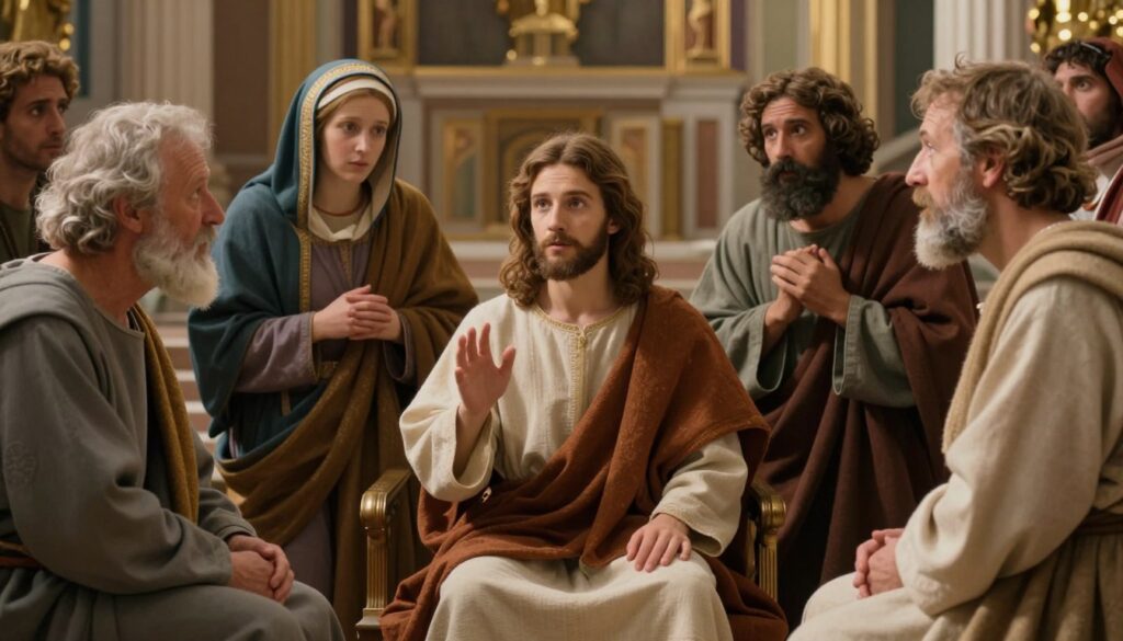 Dwunastoletni Jezus nauczający w świątyni wśród uczonych w Piśmie - piąta tajemnica radosna