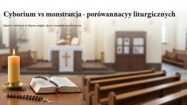 Cyborium vs monstrancja - porównanie naczyń liturgicznych - hero image