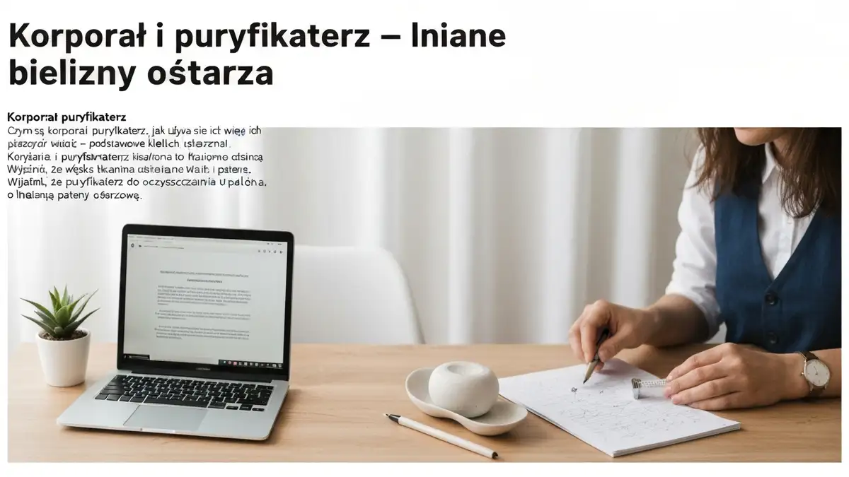 Korporał i puryfikaterz - lniane bielizny ołtarza - hero image