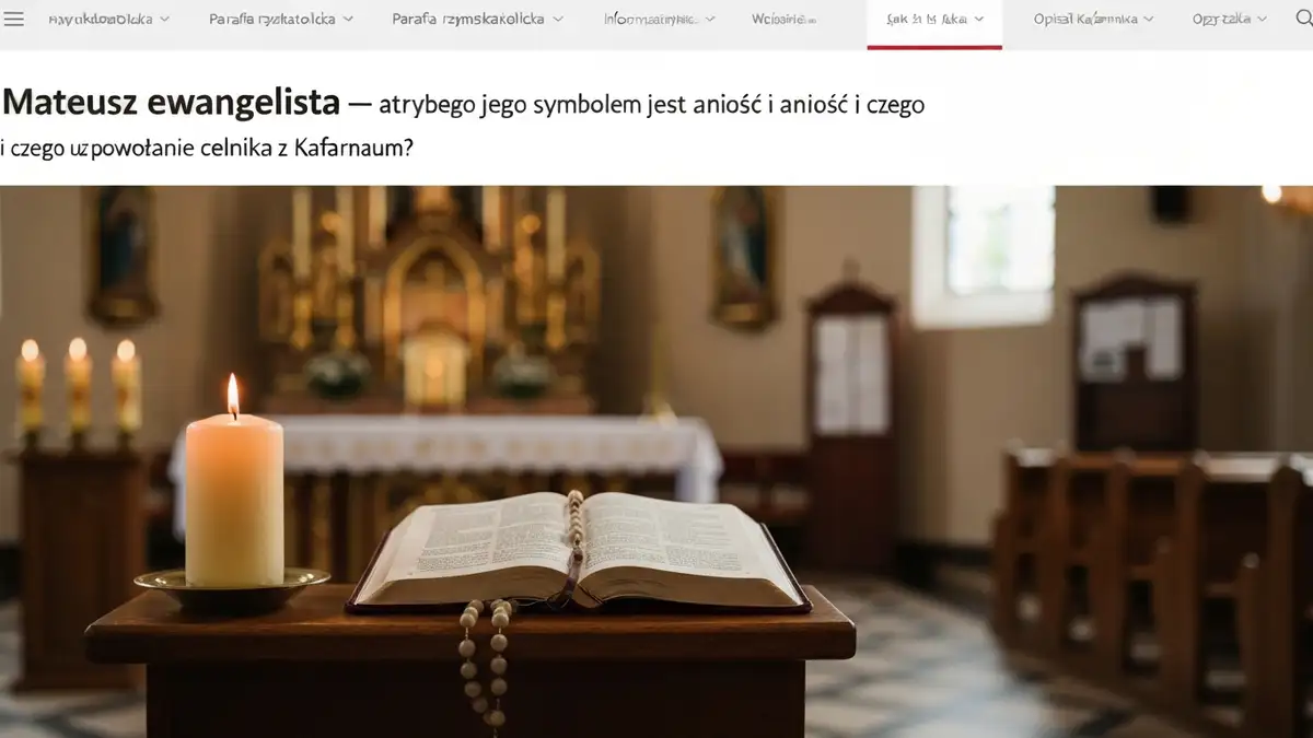Mateusz ewangelista - atrybut anioł i celnik z Kafarnaum - hero image