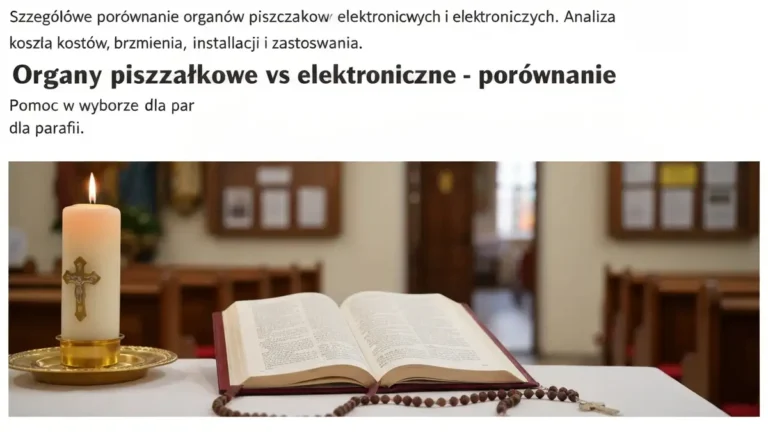 Organy piszczałkowe vs elektroniczne - porównanie - hero image