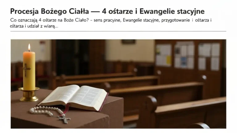 Procesja Bożego Ciała - 4 ołtarze i Ewangelie stacyjne - hero image