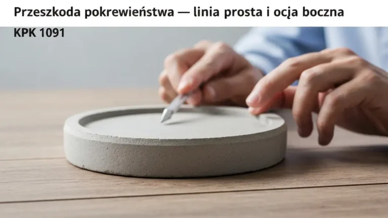 Przeszkoda pokrewieństwa - linia prosta i boczna KPK 1091 - hero image