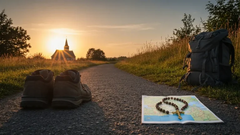 Zła pogoda na Jasną Górę - jak iść w deszczu pielgrzymka - ilustracja